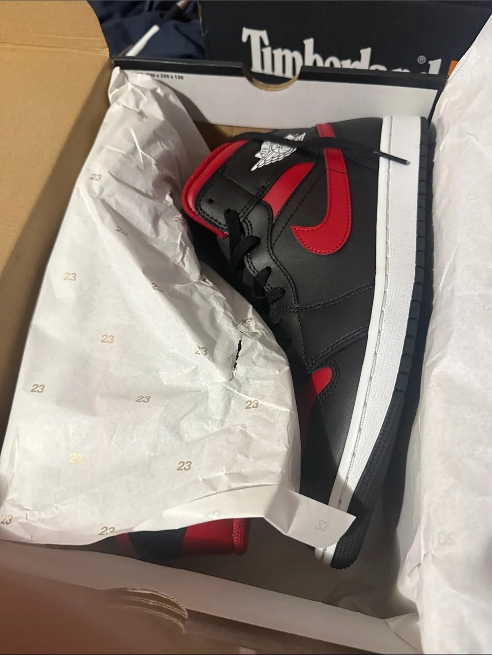 Jordan Men’s High-Top Sneakers — Black & Red
